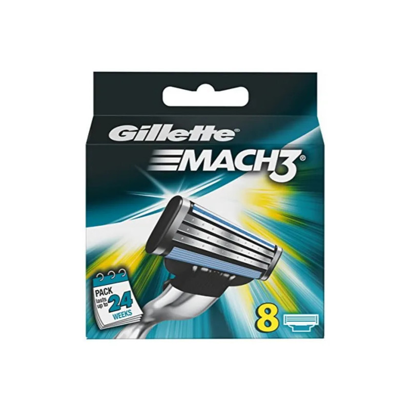 Gillette Mach3 Recharges 8 Unités - Rasage De Près