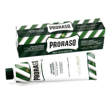 Proraso Green Crème à Raser 150ml - Fraîcheur Mentholée