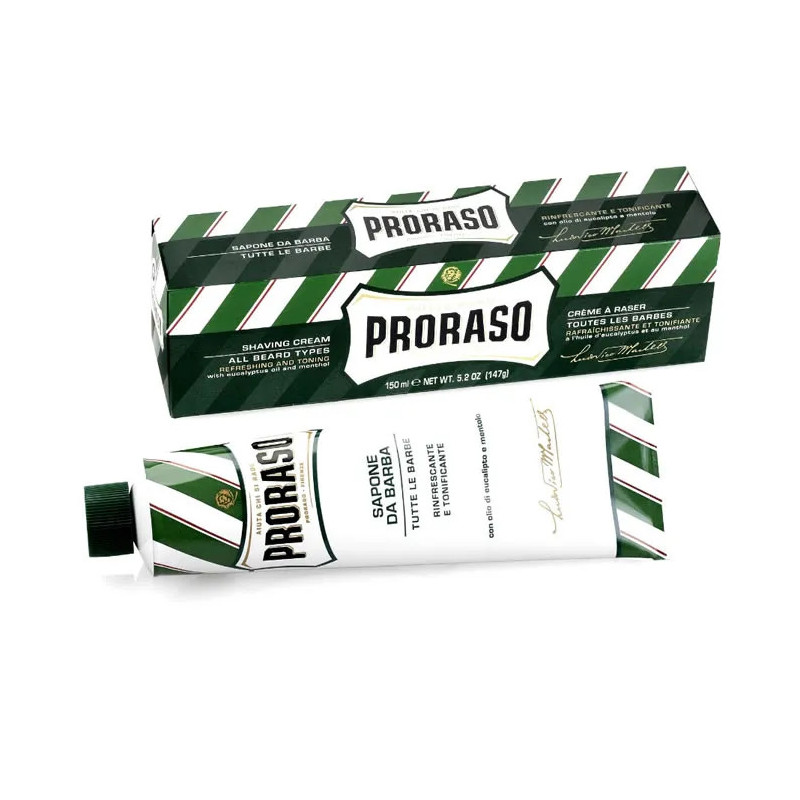 Proraso Green Crème à Raser 150ml - Fraîcheur Mentholée
