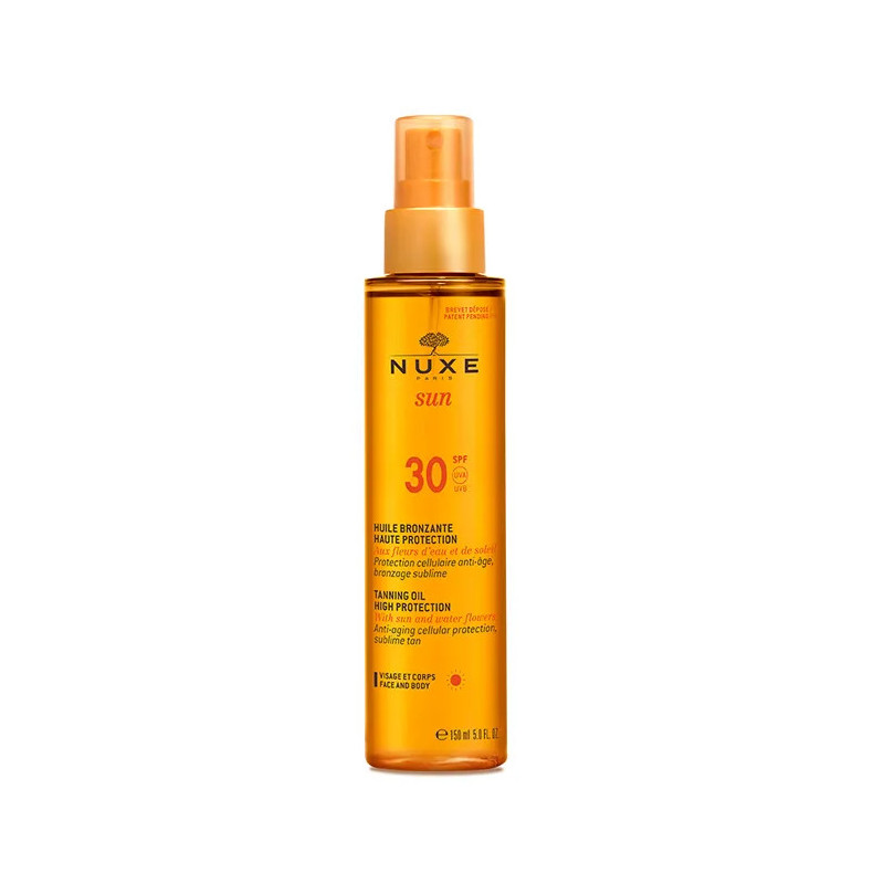 Nuxe Sun Huile Bronzante SPF30 Visage & Corps 150ml