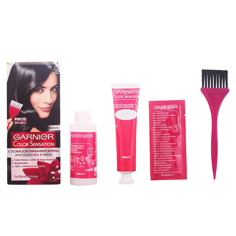 Garnier Color Sensation Ultra Noir - Couleur Éclatante | Kermatone