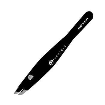 Pince à Épiler Beter Magnetic Biseautée Noire