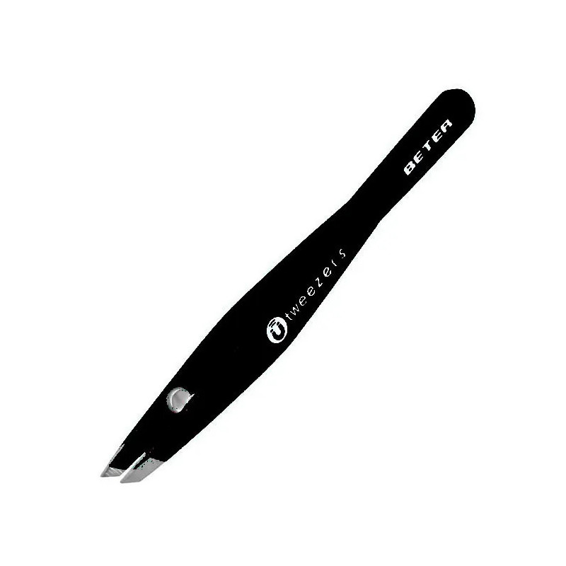Pince à Épiler Beter Magnetic Biseautée Noire