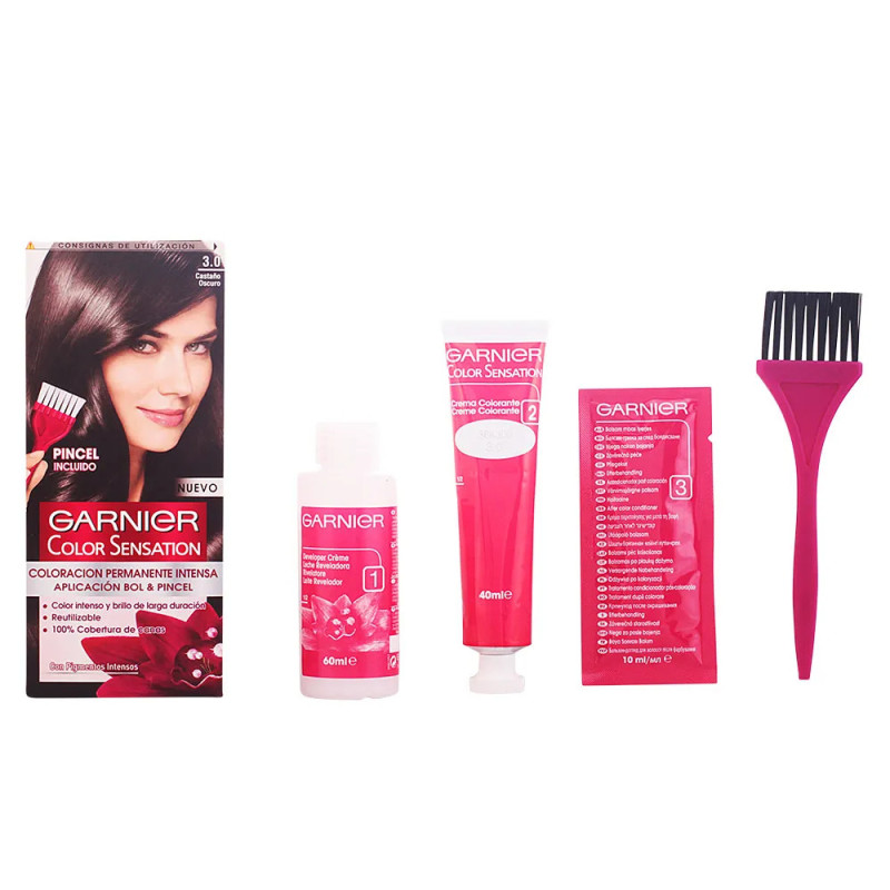 Garnier Color Sensation 3 Marron Foncé - Teinture Capillaire Kermatone