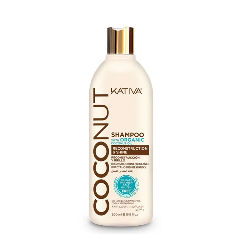 Kativa Coconut Shampoo 500ml - Reconstruction & Brillance