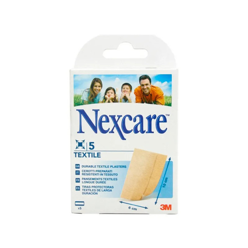 Nexcare Textile Strips 5 Bandes 10x6 cm - Pansements