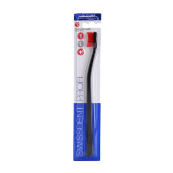 Swissdent Profi Colours Brosse À Dents Noire Rouge