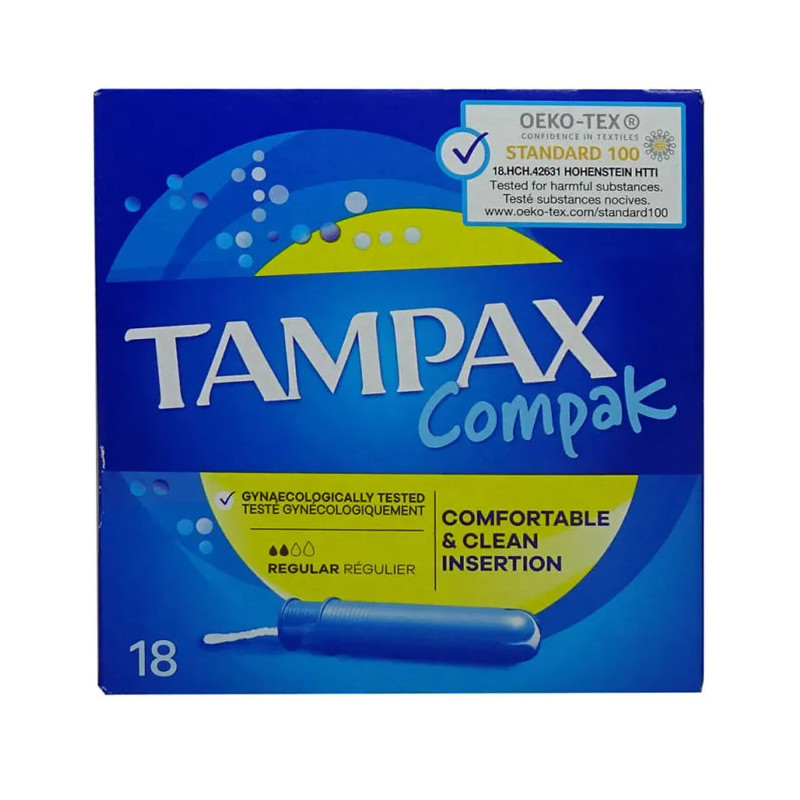 Tampax Compak Regular 18 unités | Protection fiable