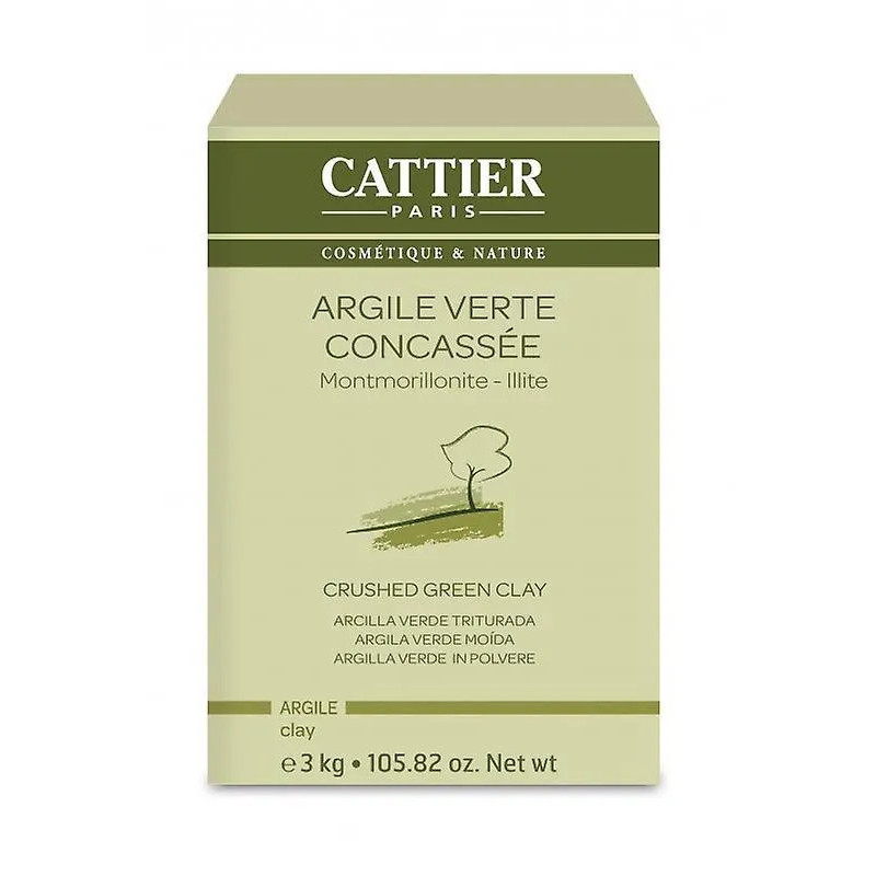 Cattier Argile Verte Triturée 3kg - Soin Naturel