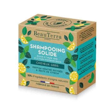 Beauterra Solide Champú Menthe & Citron 75g
