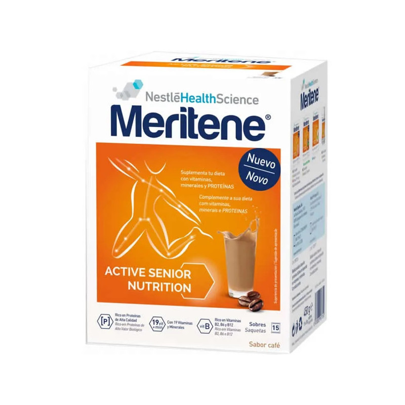 Meritene Batidos Café Décaféiné - Énergie & Vitalité Kermatone