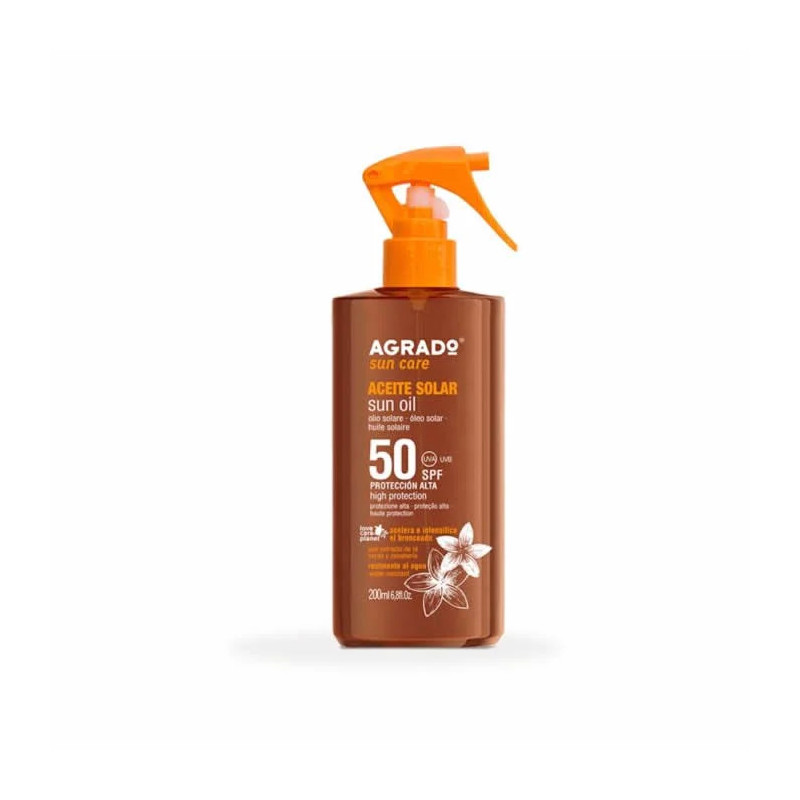 Agrado Sun Oil SPF50 200ml - Huile Solaire Protectrice