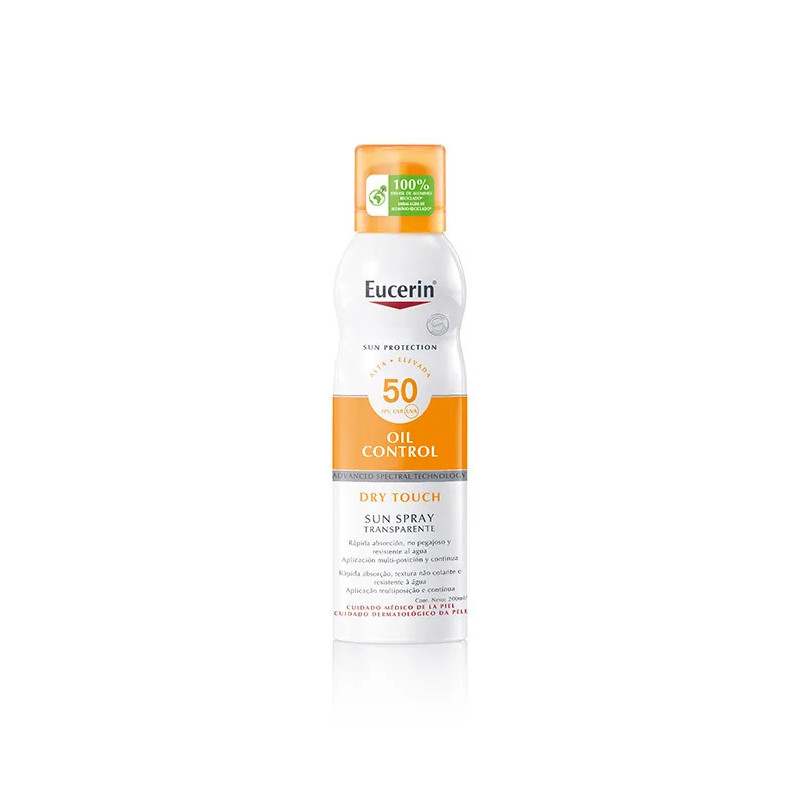 Eucerin Spray Solaire Transparent Toucher Sec SPF50 Kermatone