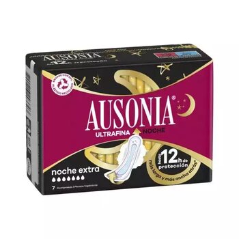 Ausonia Serviettes Nuit Extra Ailes x7