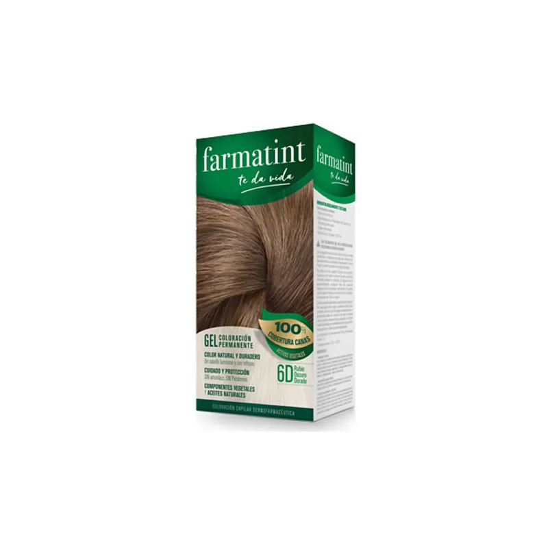 Farmatint Gel Coloration Permanente 6D Blond Doré Foncé | Kermatone