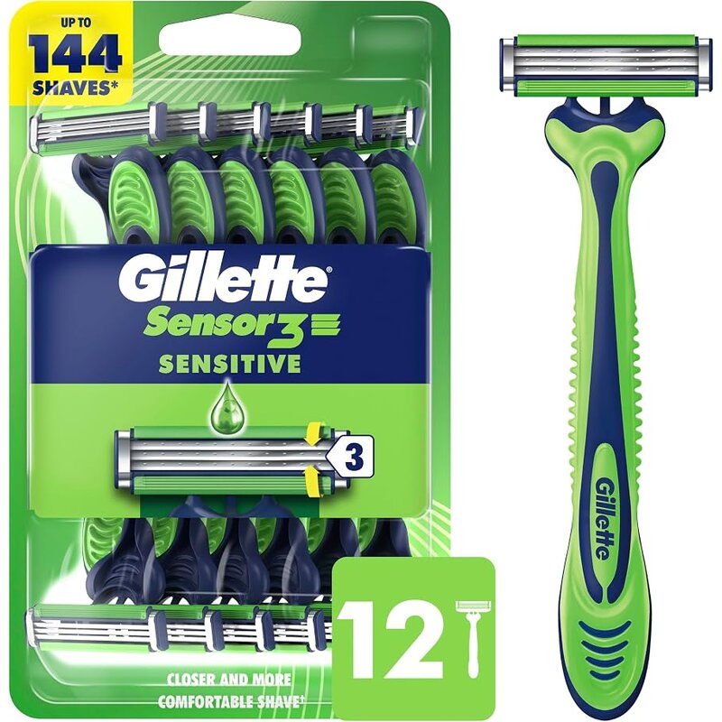 Gillette Sensor3 Sensitive : 5 Rasoirs Jetables