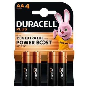 Duracell Pilas Plus LR06 AA Pack 4 | DURACELL