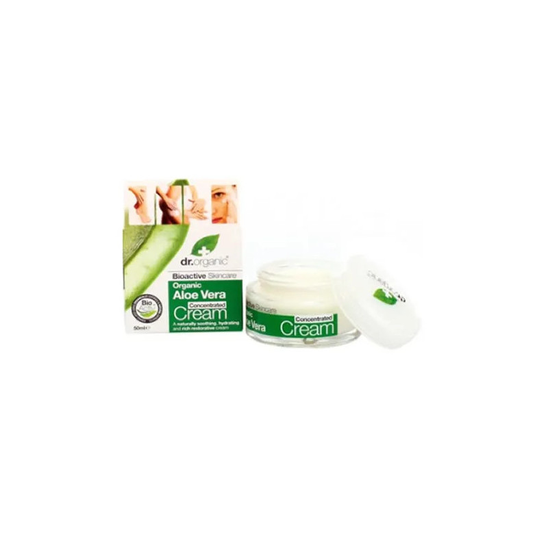 Crème Aloe Vera Hydratante - Dr Organic 50ml | Kermatone