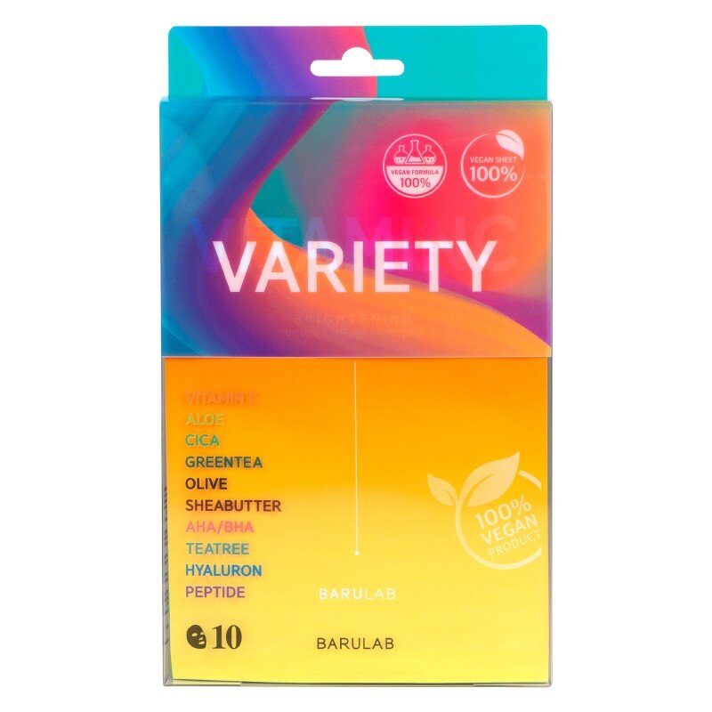 Barulab Vegan Variety Mask - Coffret 10 masques
