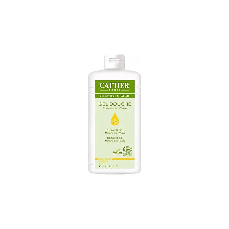 Cattier Gel Douche Thé Matcha 1L – Douceur Bio
