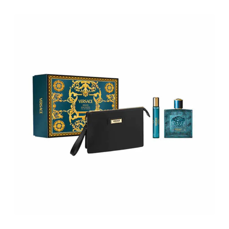 Versace Eau de parfum Eros Pour Homme Spray Coffret 3 Produits - 100 ml