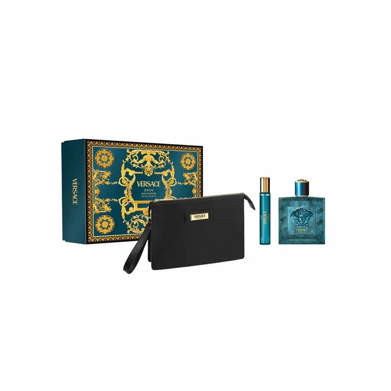 Versace Eau de toilette Eros Pour Homme Spray Coffret 3 Produits - 100 ml