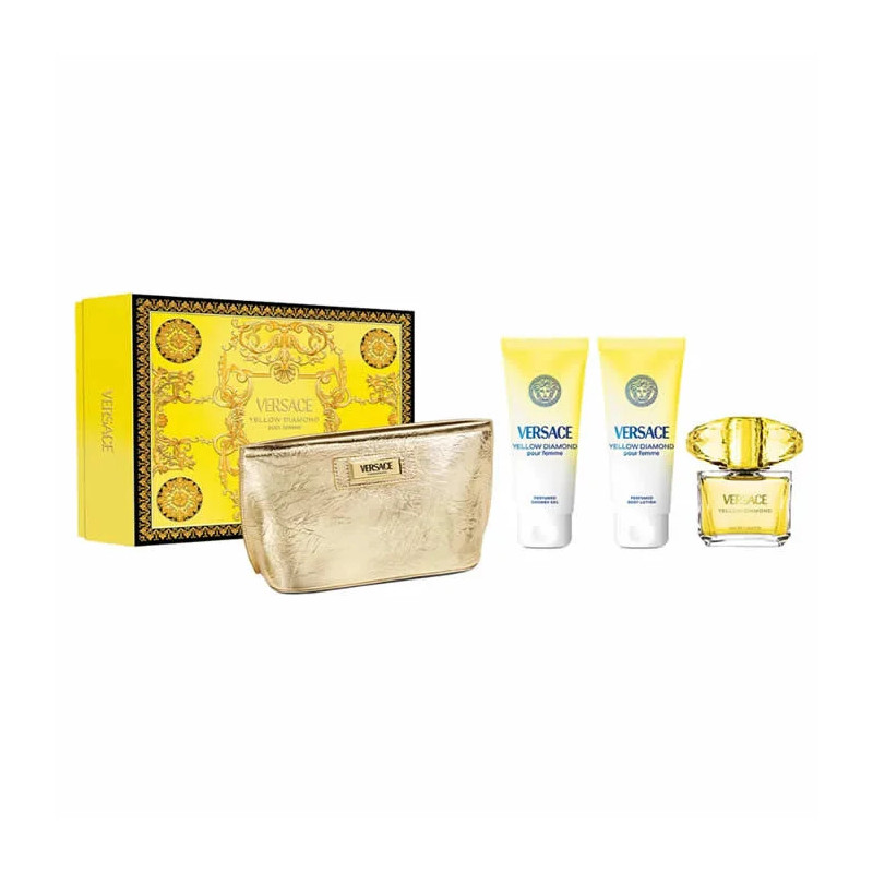 Versace Eau de toilette Yellow Diamond Pour Femme Spray Coffret 4 Produits - 90 ml