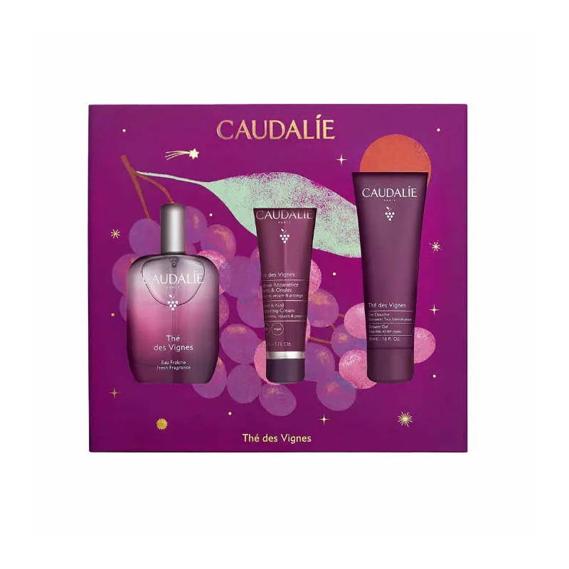 Caudalie Brume Parfumée Thé Des Vignes Fresh Spray Coffret 3 Produits - 50 ml