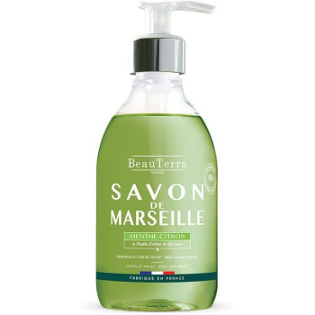 Beauterra Savon de Marseille Menthe et Citron - 300 ml