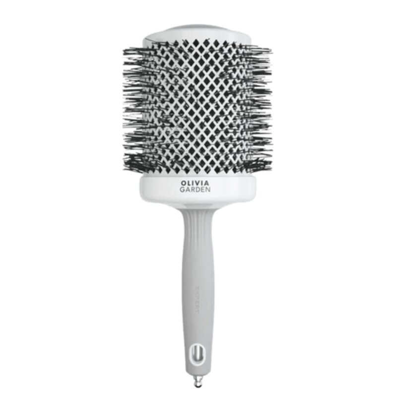 Olivia Garden Expert Blowout Shine Blanc et Gris 80 mm 1 u