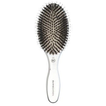 Olivia Garden Expert Care Brosse Ovale Sanglier et Nylon Silver 1 U