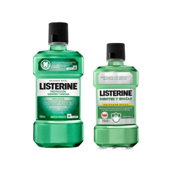 Listerine Bain de bouche Dents et Gencives 500 ml + 250 ml