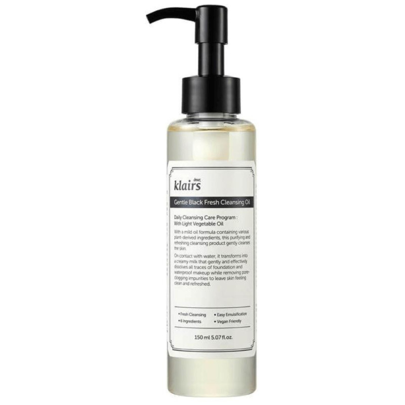 Klairs Gentle Black Fresh Huile Nettoyante 150 ml