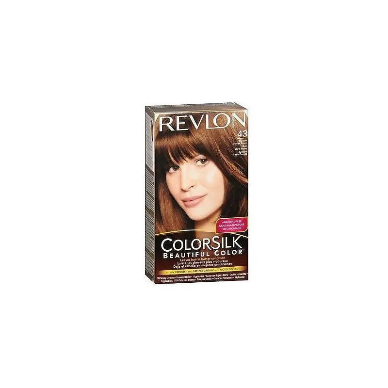 Revlon Colorsilk Sans Ammoniaque 43 Medium Golden Brown | Kermatone