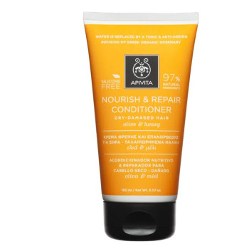 Apivita Nourish And Repair Après-shampooing Olive Et Miel - 150 ml
