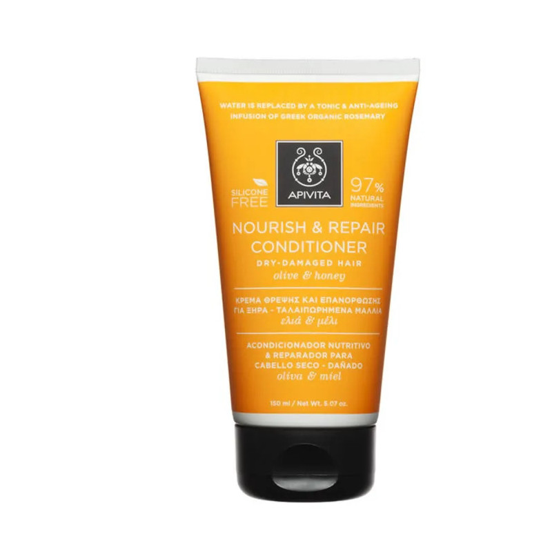 Apivita Nourish And Repair Après-shampooing Olive Et Miel - 150 ml