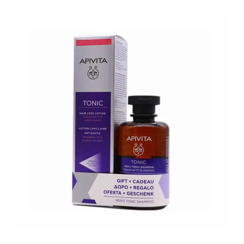 Apivita Lotion Contre La Chute Des Cheveux 150ml + Shampoing Tonique Pour Hommes 250ml Coffret 2 Pièces