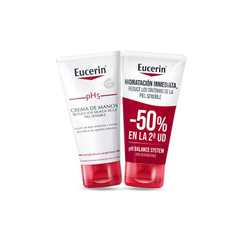 Eucerin Ph5 Crème Hydratante Mains 2x75ml - Kermatone