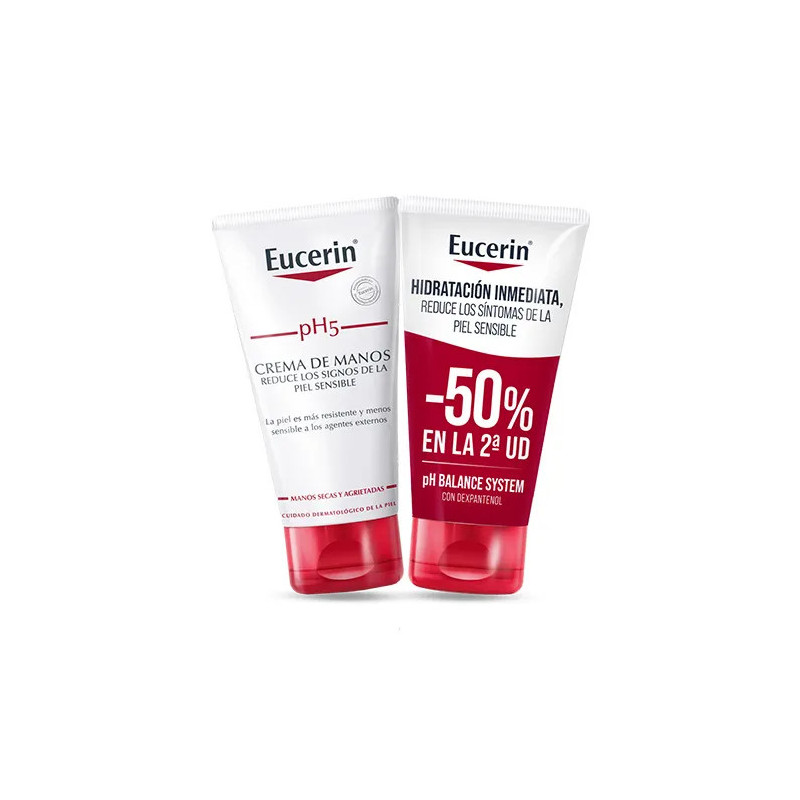 Eucerin Ph5 Crème Hydratante Mains 2x75ml - Kermatone