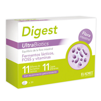 Eladiet Digest Ultrabiotics : Probiotiques pour Digestion Kermatone