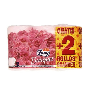 Foxy Bouquet Color Papier Toilette 3 Couches - Confort Kermatone