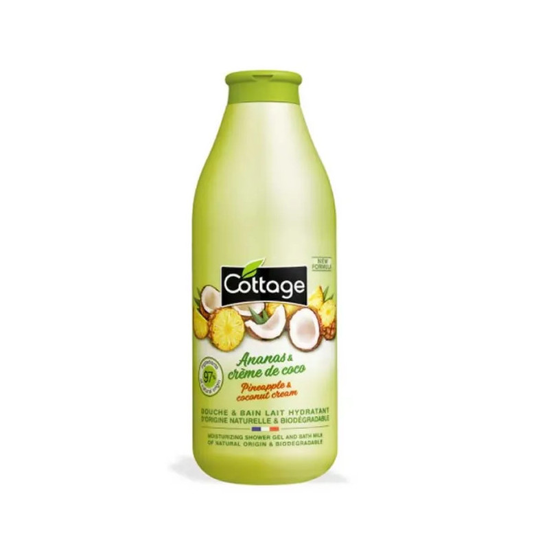 Cottage Lait Hydratant Douche Ananas & Crème De Coco 750ml - Kermatone