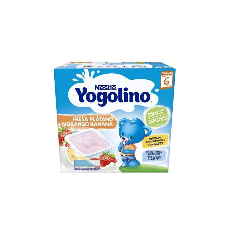 Nestlé Yogolino Fresa y Plátano - Yaourt Bébé Bio Kermatone