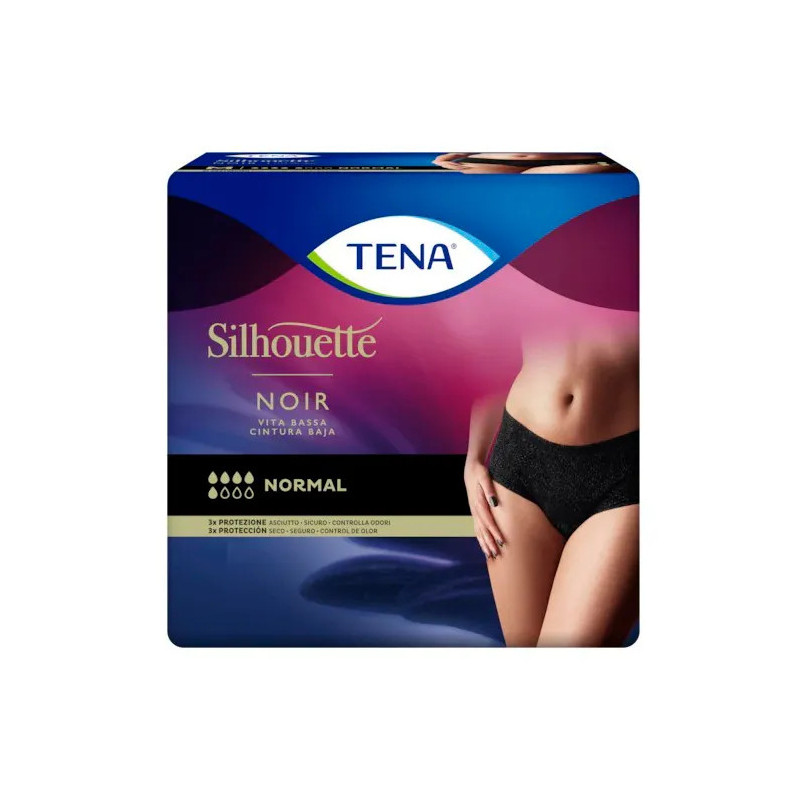 Tena Silhouette Normal Black L - Discrétion et Confort | Kermatone