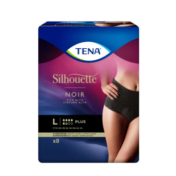 Culottes Tena Silhouette Tall Noires L - Protection Discrète | Kermatone