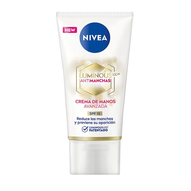 Crème main Nivea Luminous 630 Antimanchas SPF15 - Hydratez vos mains | Kermatone