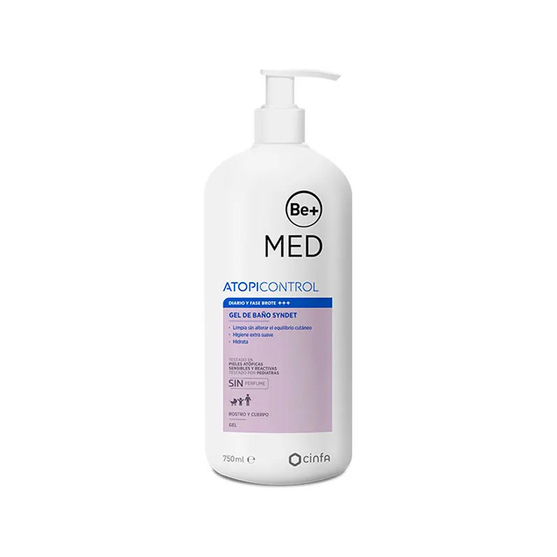 Be+ Syndet Gel de Bain Peau Atopique 750ml - Kermatone