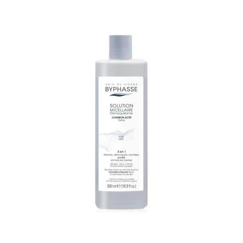 Byphasse Solution Micellaire Démaquillante Charbon Actif - Kermatone