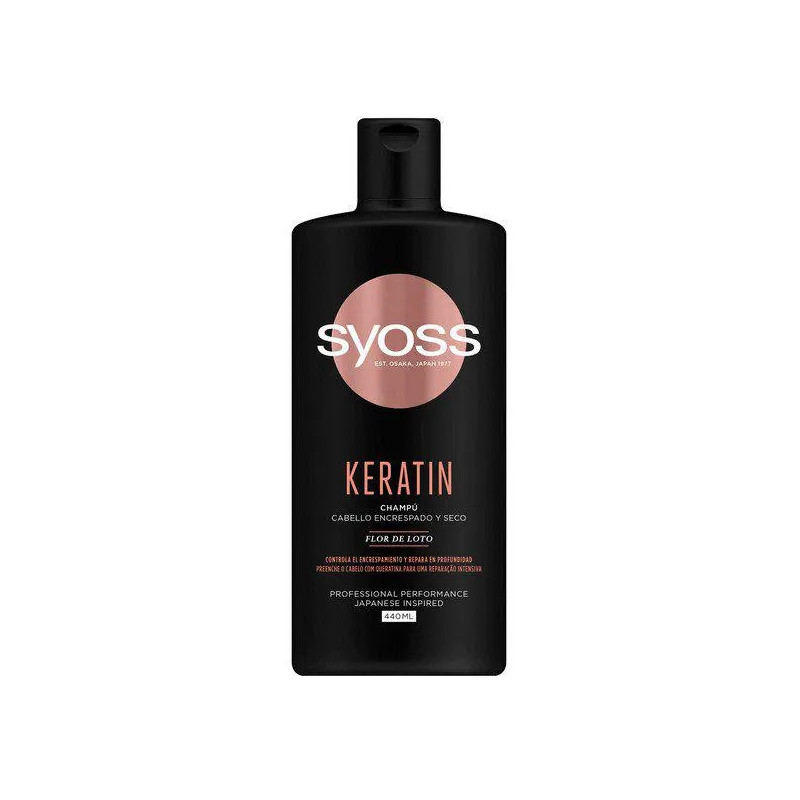 Shampooing Syoss Keratin 440ml - Cheveux Frisés Kermatone