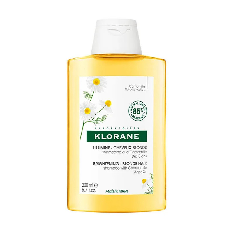 Klorane Shampooing Camomille Blanche 200ml - Éclat Cheveux Blonds | Kermatone